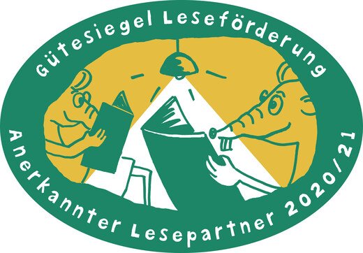 Gütesiegel 'Lesefreude Hessen - Anerkannter Lesepartner 2020/21'