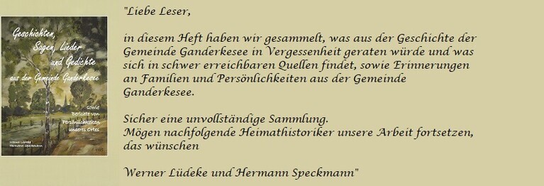 Geschichten, Sagen, Lieder und Gedichte 
aus der Gemeinde Ganderkesee

Eigenverlag, 2018

EUR 13,95