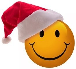 Smiley mit Weihnachtsmütze