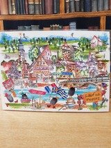 Poster mit Lauf an der Pegnitz Wimmelzeichnung