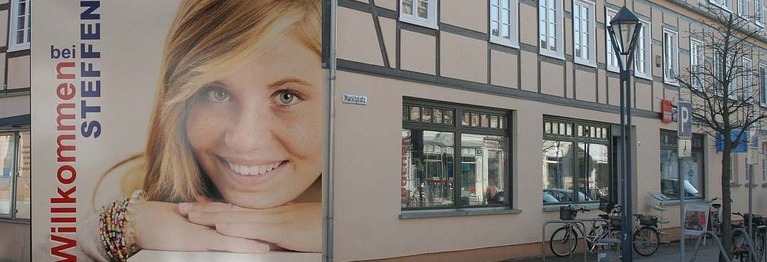 Unser Geschäft finden Sie dierekt am markt im Stadtzentrum Kyritz