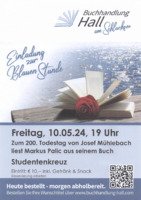 Einladung zur Blauen Stunde - Studentenkreuz - Lesung mit Markus Palic