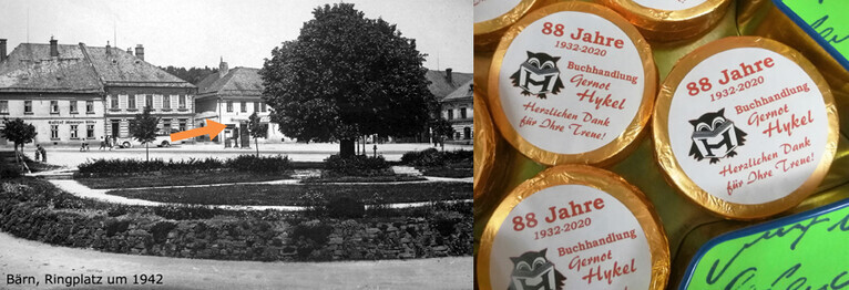Gegründet am 1.3.1932 in Bärn in Mähren (Sudetenland) am dortigen Ringplatz, hat unsere Buchhandlung nach der Vertreibung 1946 in Nordhessen ein neues Zuhause gefunden.
Schon Mitte der 50er Jahre entstand unser Firmengebäude Am Bahnhof 14 in Frankenberg!
