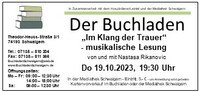Im Klang der Trauer - musikalische Lesung