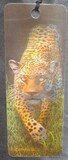 3D Lesezeichen mit Gepard der sich nähert, im Gras