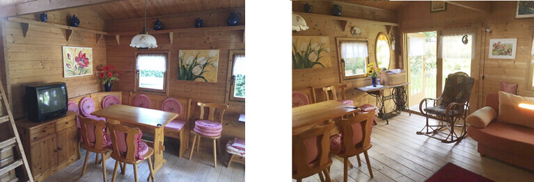 Pension Vincent (keine Monteure) in Torgelow bei Familie Fohrenkamm, Breite Str. 27, Tel.: 03976 202406. Die Ferienwohnung (2 Personen) und das Gartenhaus Seerose (4 Personen) sind mit Dusche, WC, Kühlschrank, Kochgelegenheit, WLAN, Fernseher, 2 Betten ausgestattet und liegt in der Nähe vom Berlin-Usedom Radweg. Bahnhofnähe (etwa 1 km).