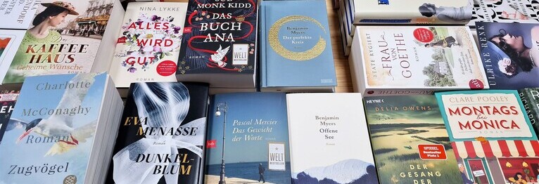 Eva Menasse, Benjamin Meyers, Delia Owens, der großartige Pascal Mercier und natürlich Antje Rávik Strubel, Gewinnerin des Deutschen Buchpreises 2021 für ihren Roman "Blaue Frau". Eine Auswahl wunderbarer Literatur erwartet alle Lesebegeisterten in meiner Buchhandlung...