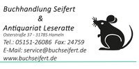 Logo der Buchhandlung Buchhandlung Seifert und Antiquariat Leseratte